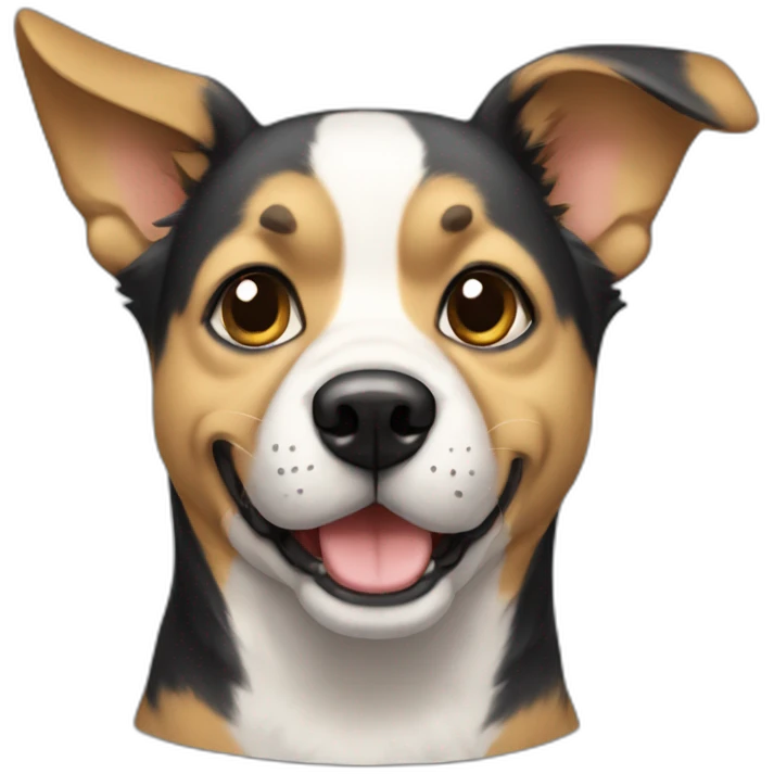 Chien qui sourit emoji