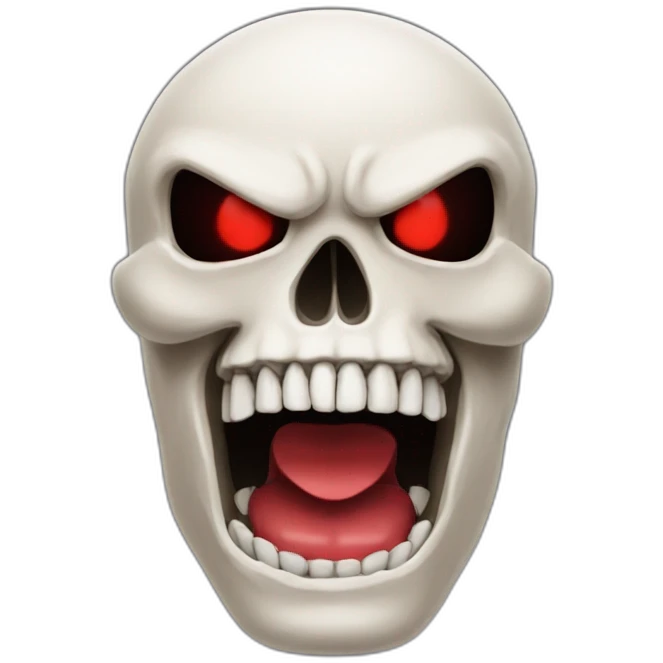 Gant de boxe skull with red eyes emoji