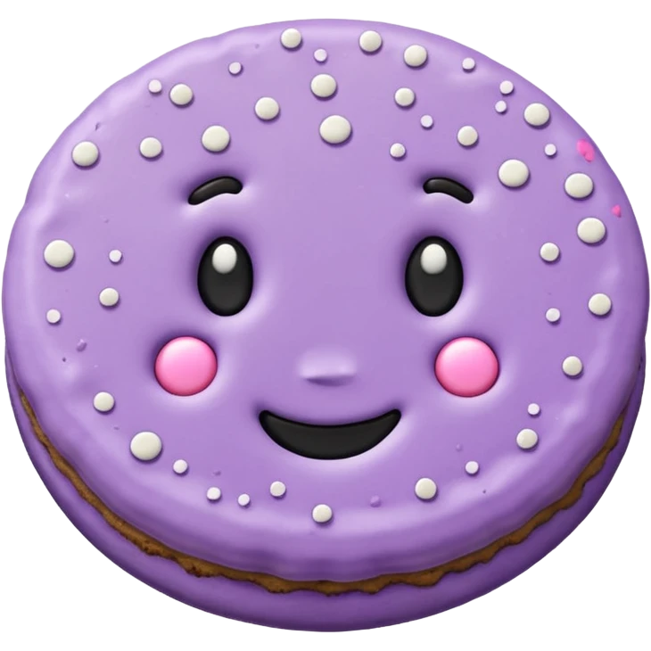 realistic a pastel purple cookie with soft crumbly texture emoji