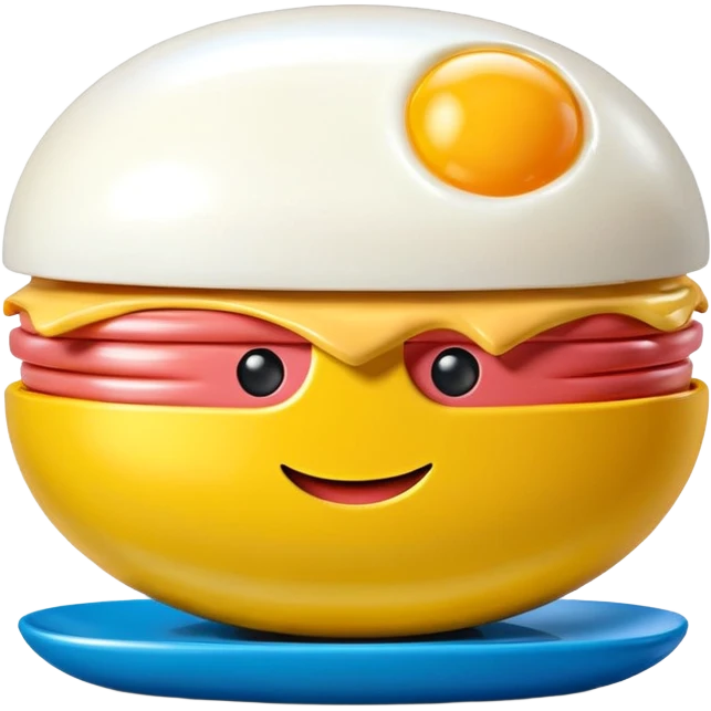 SPAM AND EGGS sculpture in jeff koons style emoji