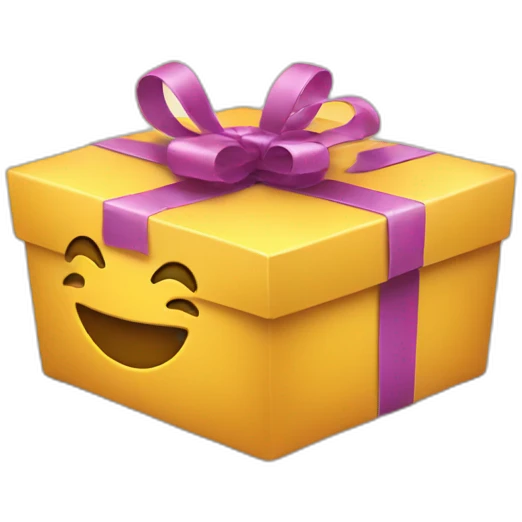 gift box with smile emoji