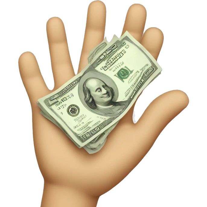 hand with money emoji