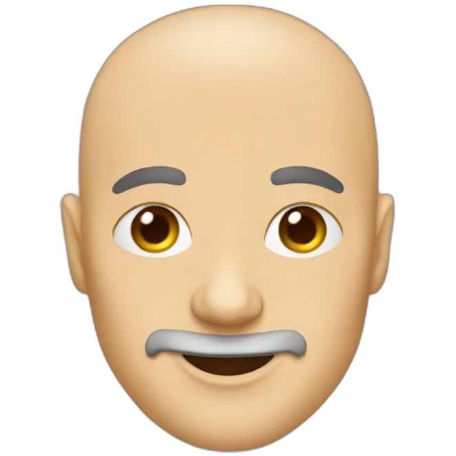 Bald man maoïste loving pancake emoji