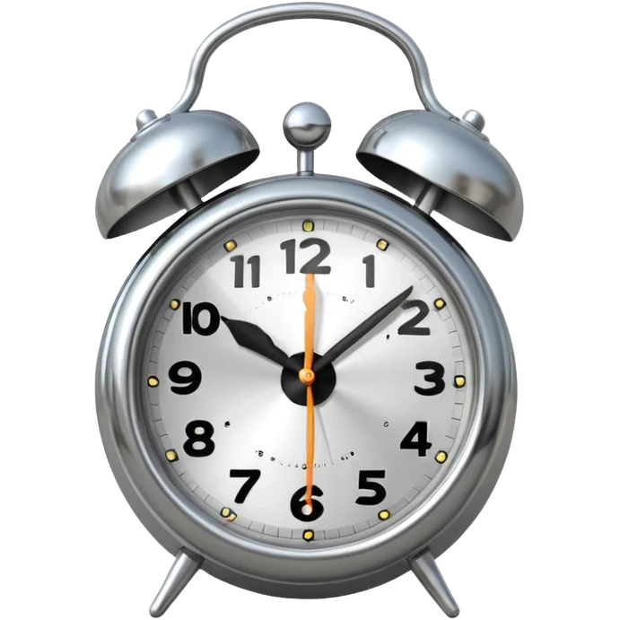 classic alarm clock with bells emoji