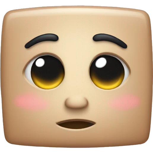 Computer blushing emoji