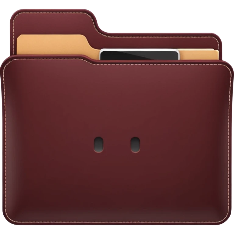 create a dark maroon folder emoji simple with transparent background emoji