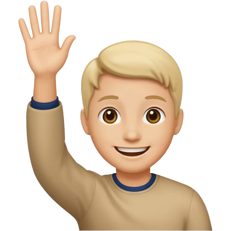 Person waving emoji