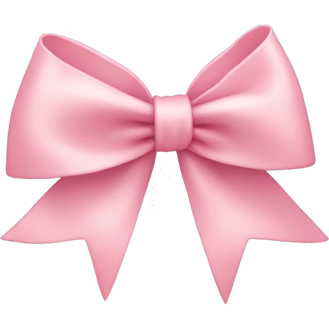 light pink ribbon bow emoji