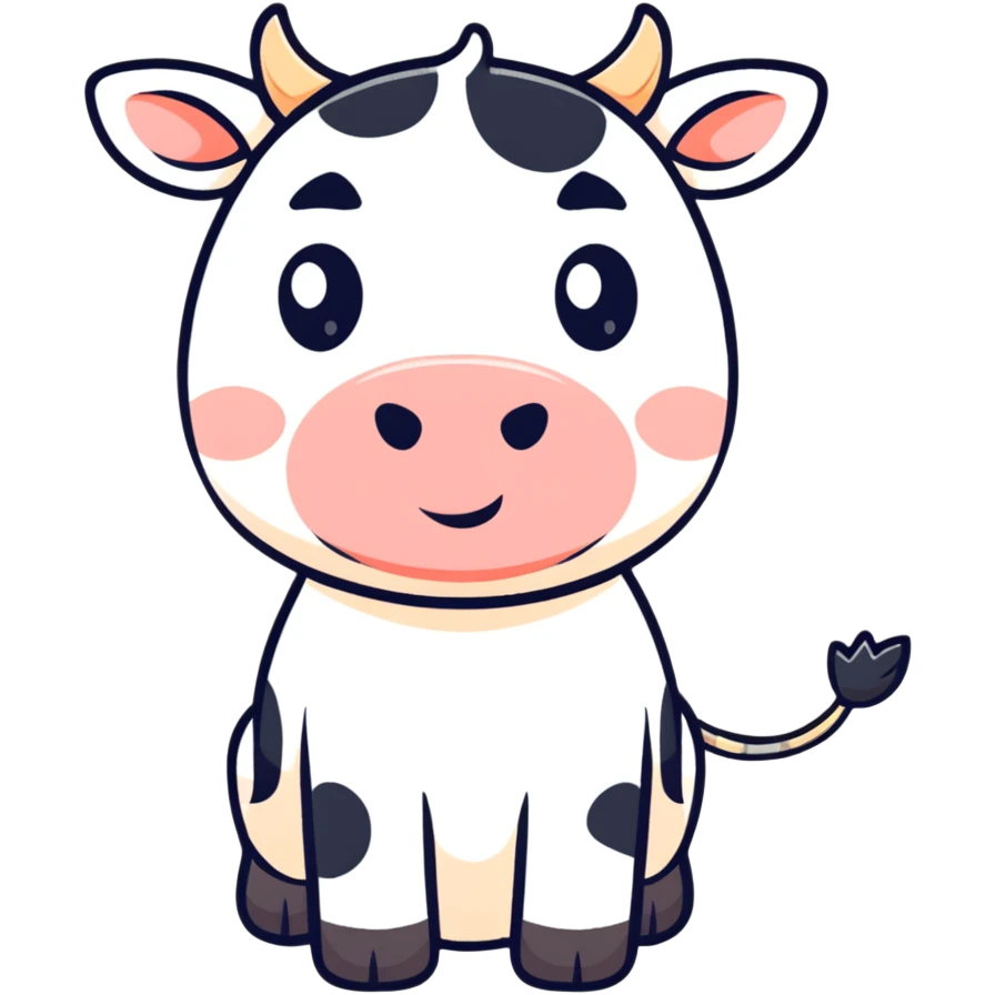 cute cartoon cow emoji