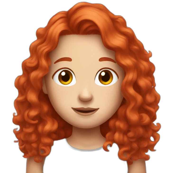 Cute red hair Canadian with freckles emoji