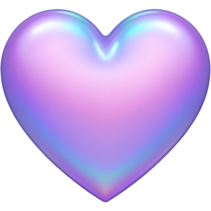 lavender heart with a holographic effect emoji