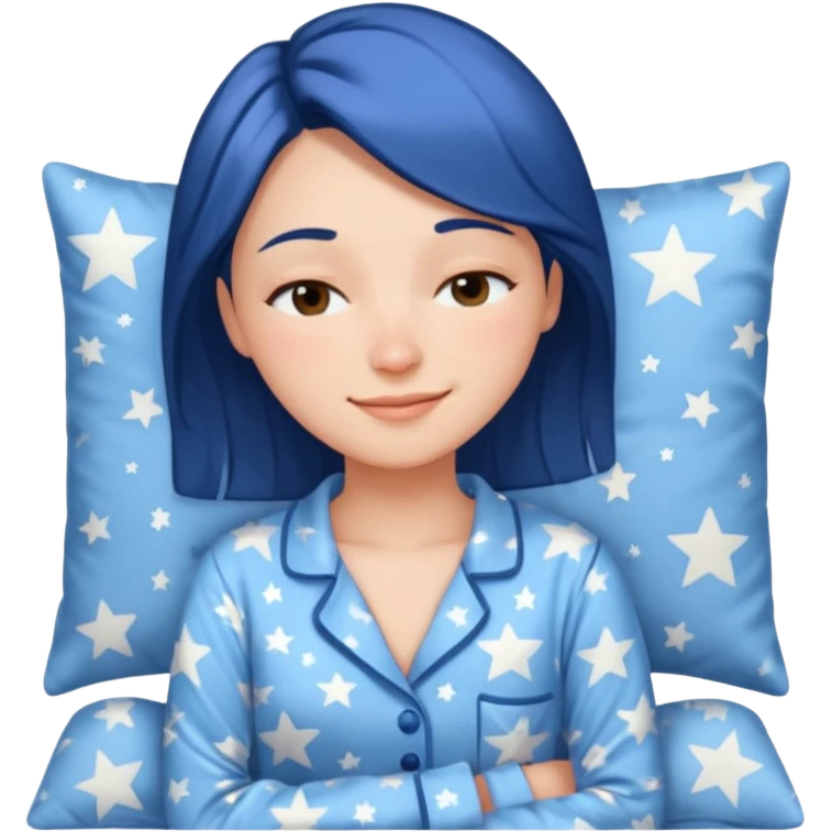  "type": "human",
      "look": "woman in star-print pyjamas, soft blue set, sleepy smile", emoji
