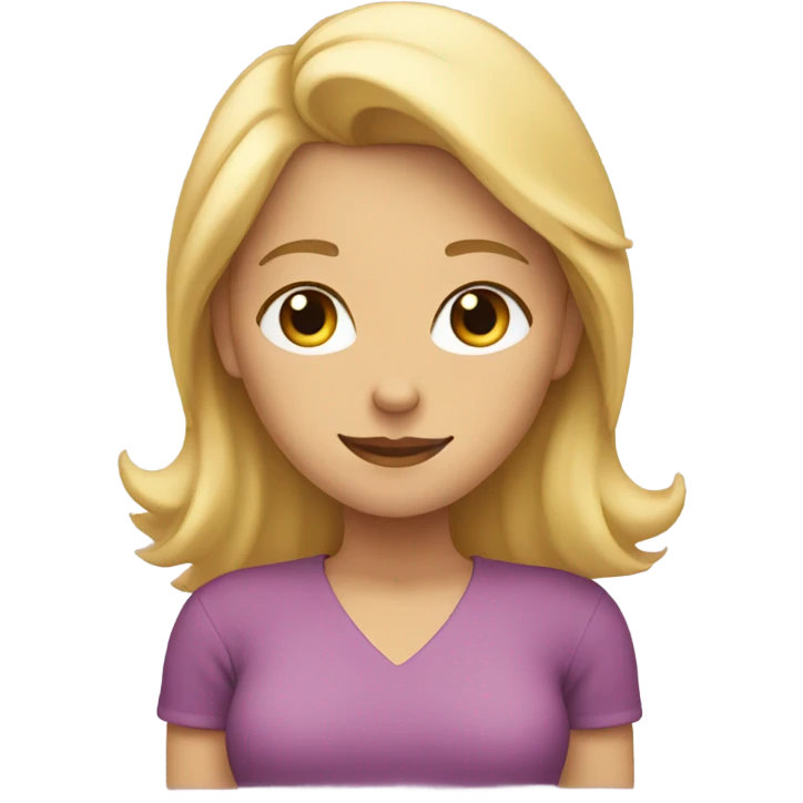 woman with blonde hair making heart with hands emoji