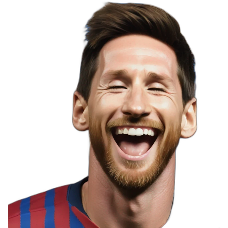 Messi laughing emoji