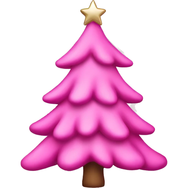 Pink Christmas tree emoji