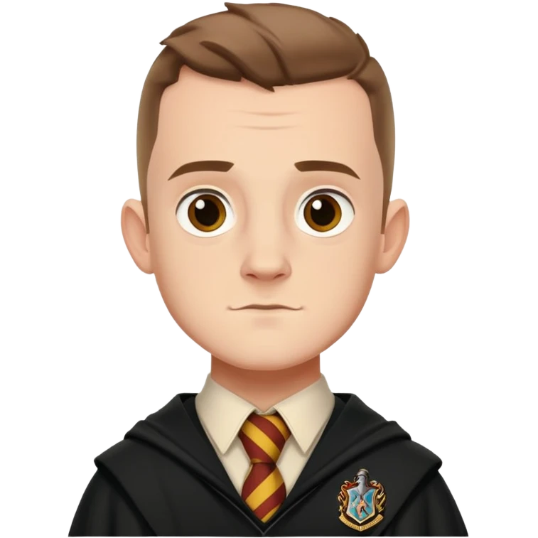 Josh Herdman is Gregory Goyle in harry potter, wear hogwarts uniform emoji