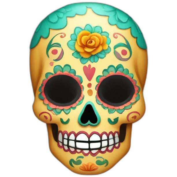 a dia de los muerte head emoji