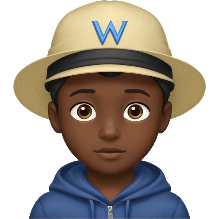 dark-skinned boy in WM hat emoji