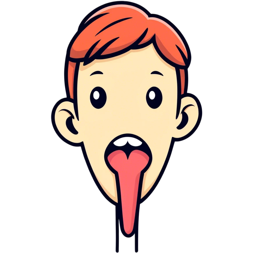 guy moving his toungue emoji