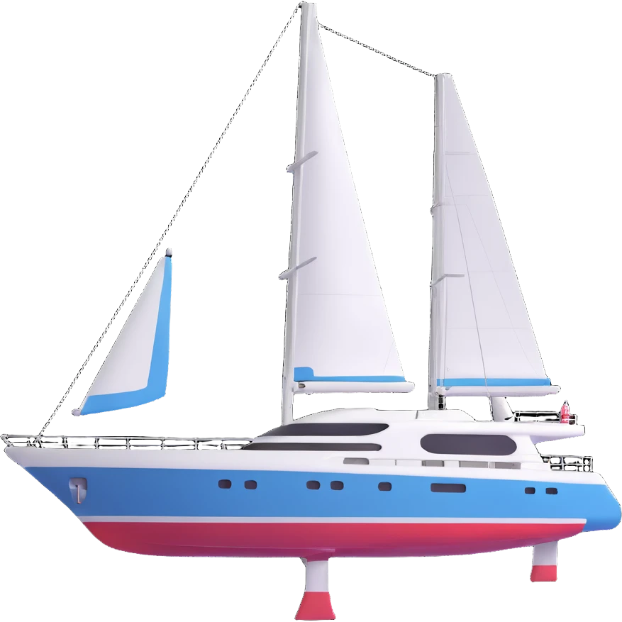 make a 70ft yacht facing to the right  emoji