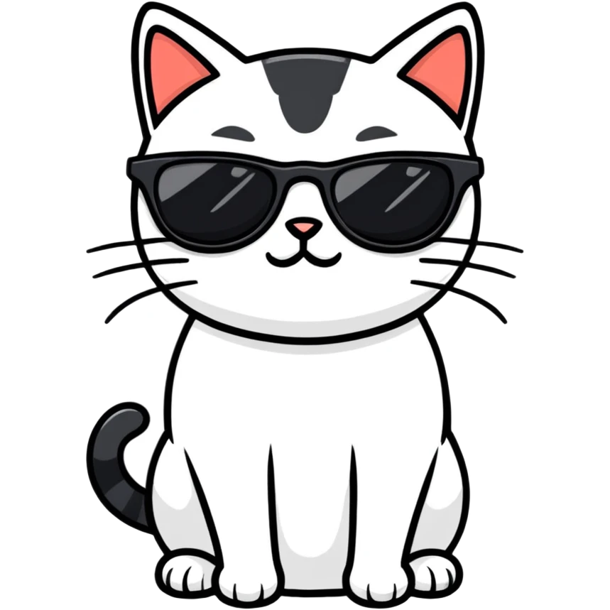 Cat with sunglasses emoji