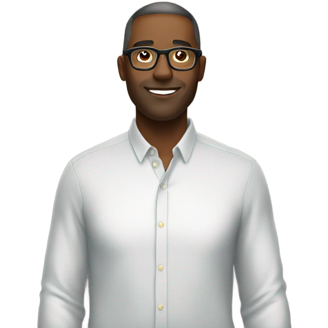 man with glasses under chandelier emoji