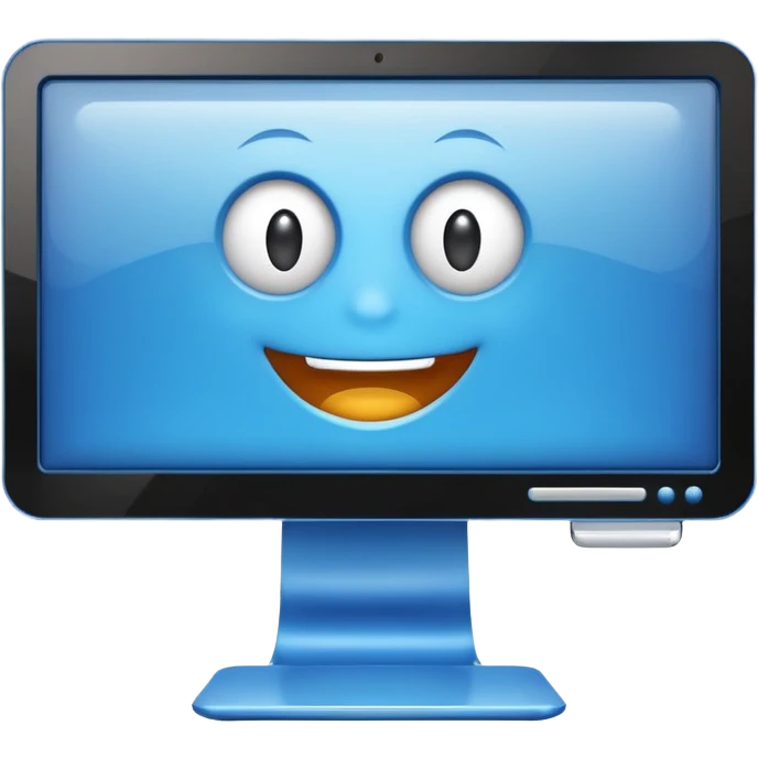 web search icon, computer monitor with a search bar, cheerful and clear, no text emoji