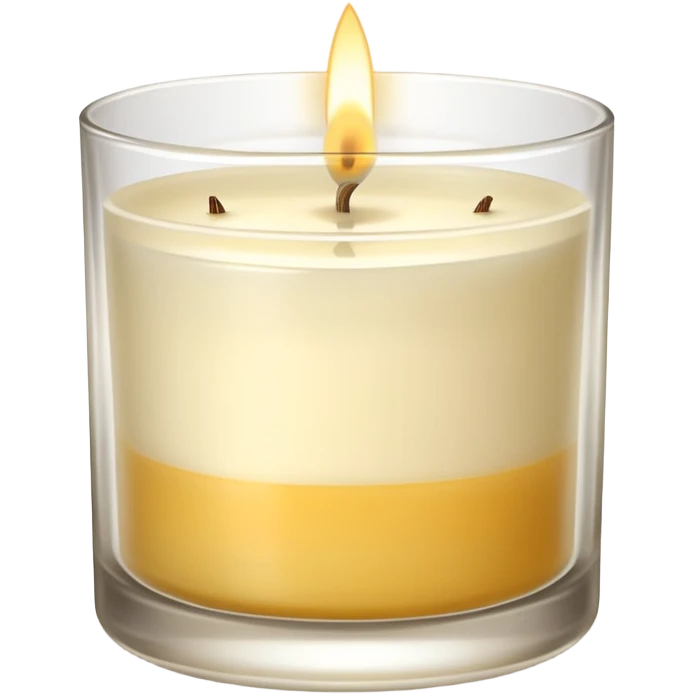 Scented candle, in translucent holder  minimalist style, high detail, still life, 4k emoji