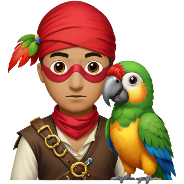 pirate and parrot emoji