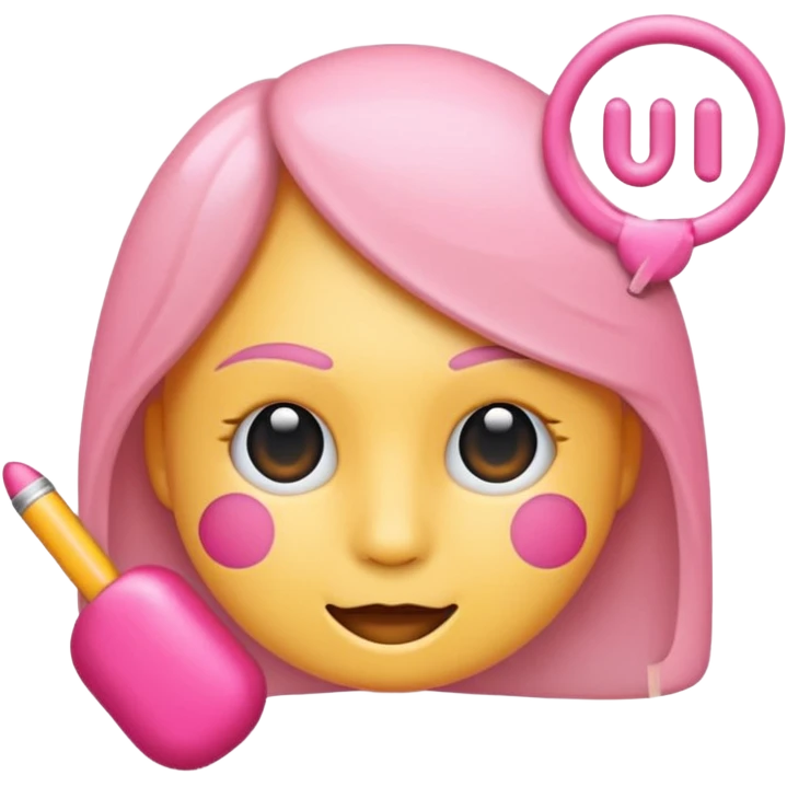 Crie um emoji de fone de ouvido branco com 2 lacinhos rosas claros emoji