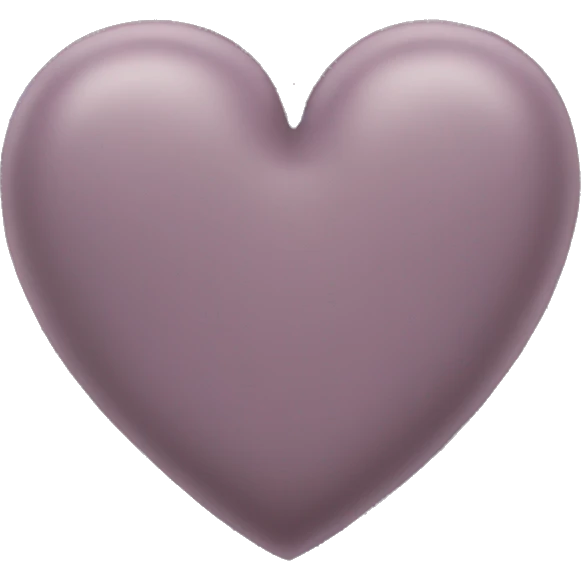 Dark mauve flat heart emoji