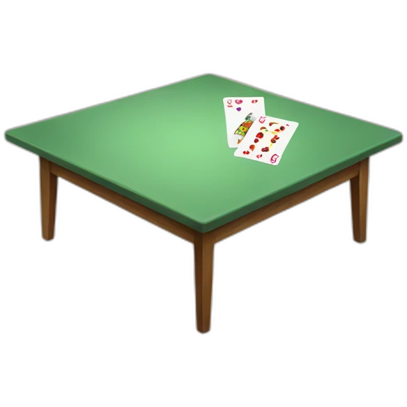 table with cards emoji