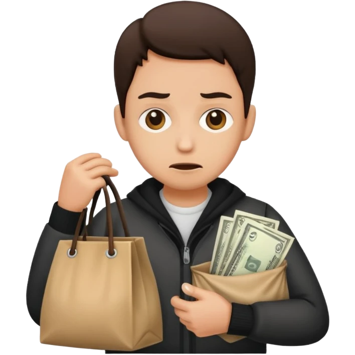 Robbery  the money not pistole emoji