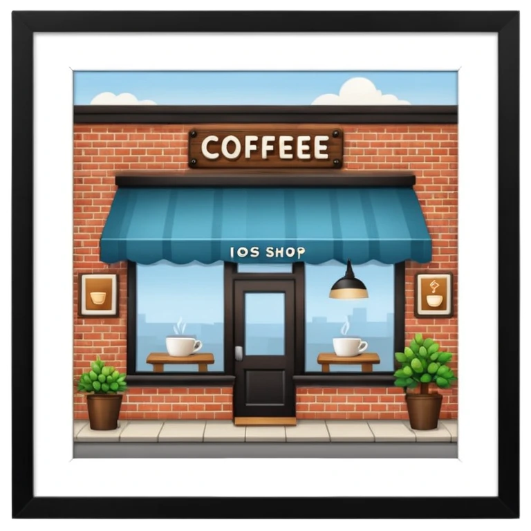 tienda por fuera de café emoji