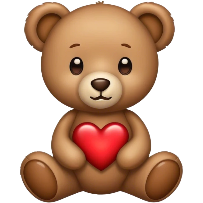 Ведмедик з коричневим сердечком  emoji