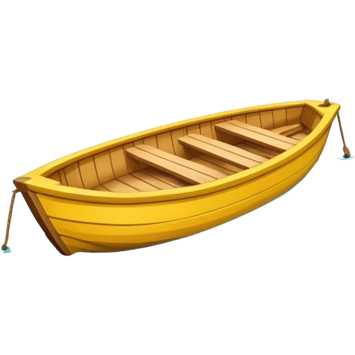 yellow boat in cartoon  emoji