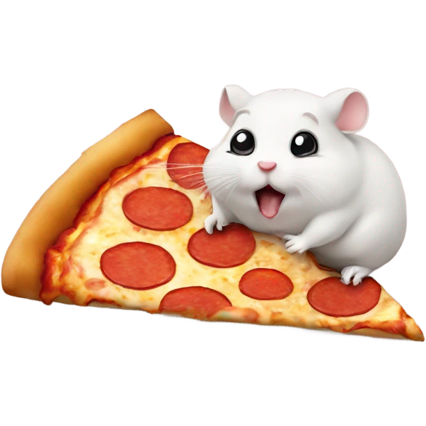 a hamster farting on a piece of pizza  emoji