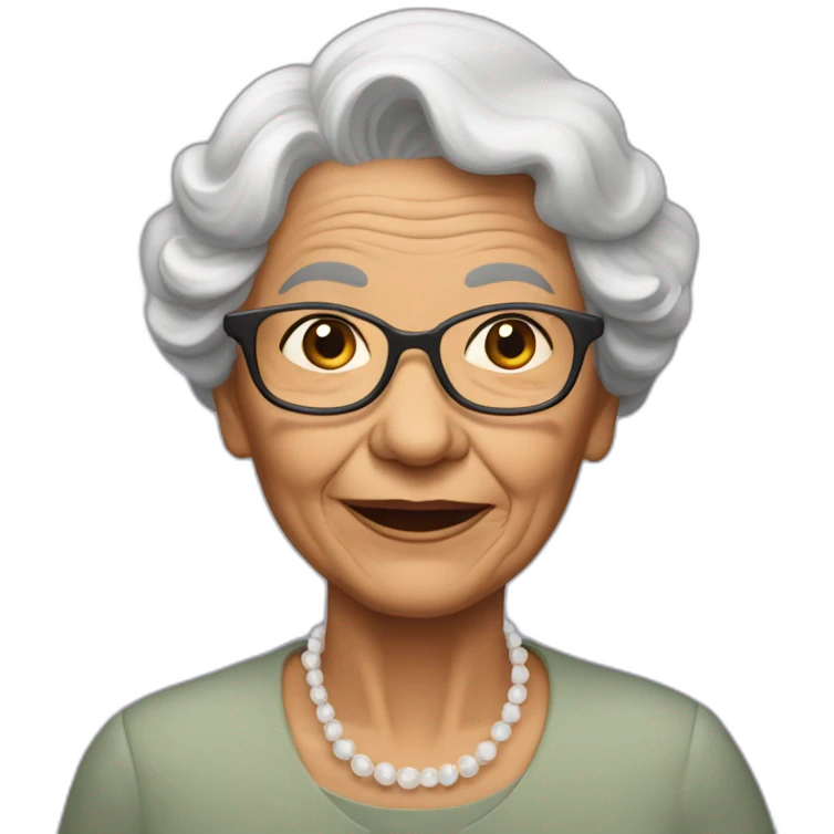 Grand mère énervé  emoji