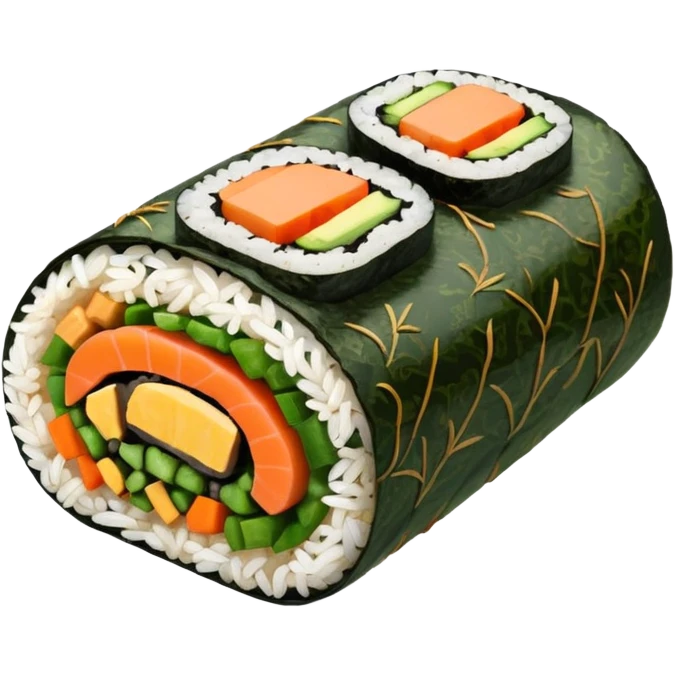 vegan kimbap single piece emoji