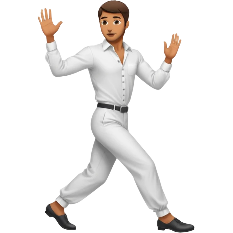 رجل وسيم ملامح عربية يرقص رقصة مون ووك emoji