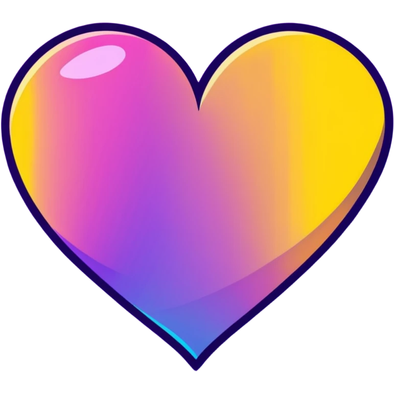 heart with yellow and blue gradient emoji