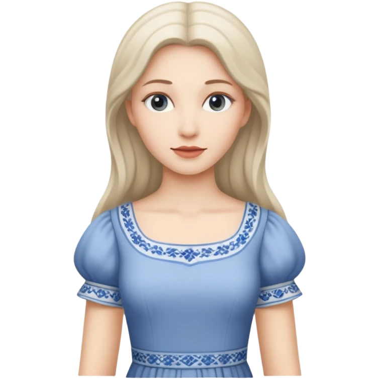 Renaissance Caucasian women long modest dress emoji