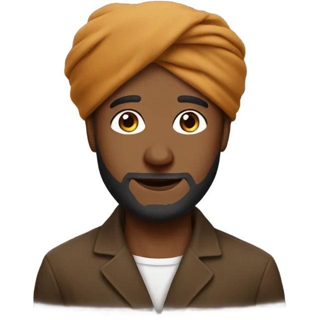 Turban wearing brown guy emoji