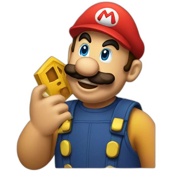 mario doing business emoji