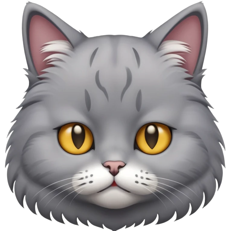 Cat with sad face emoji