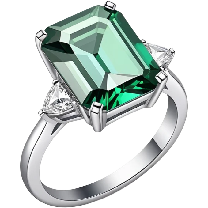 glitter esmerald diamond married ring emoji