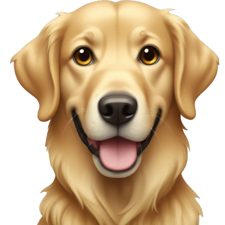 goalden retriever say hey emoji