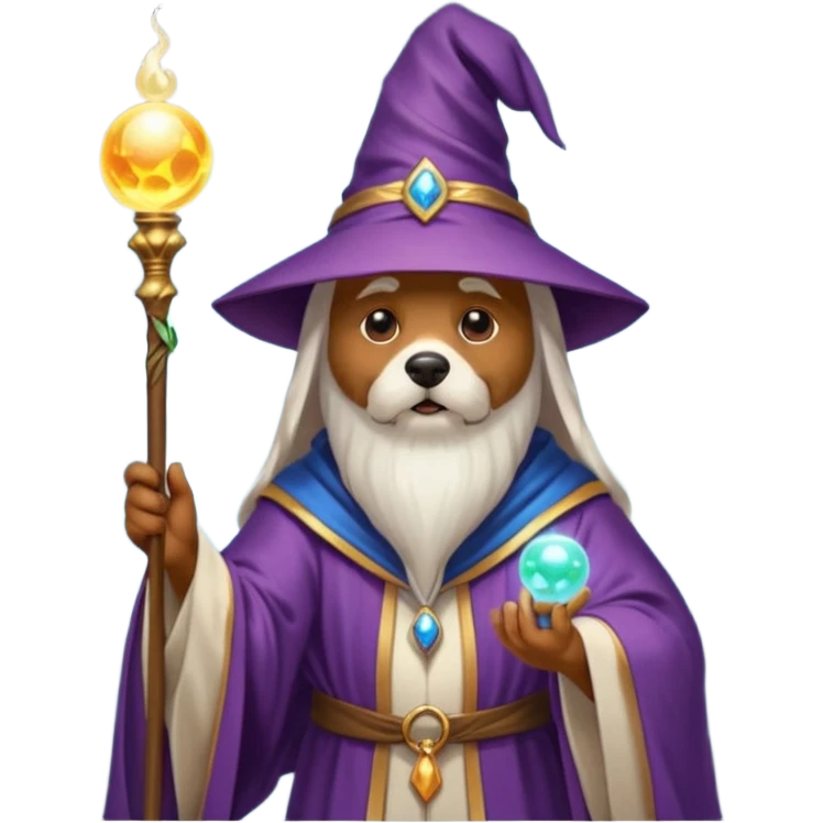 Dog wizard emoji