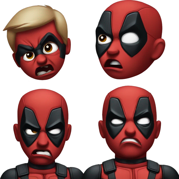 baby deadpool being mad emoji