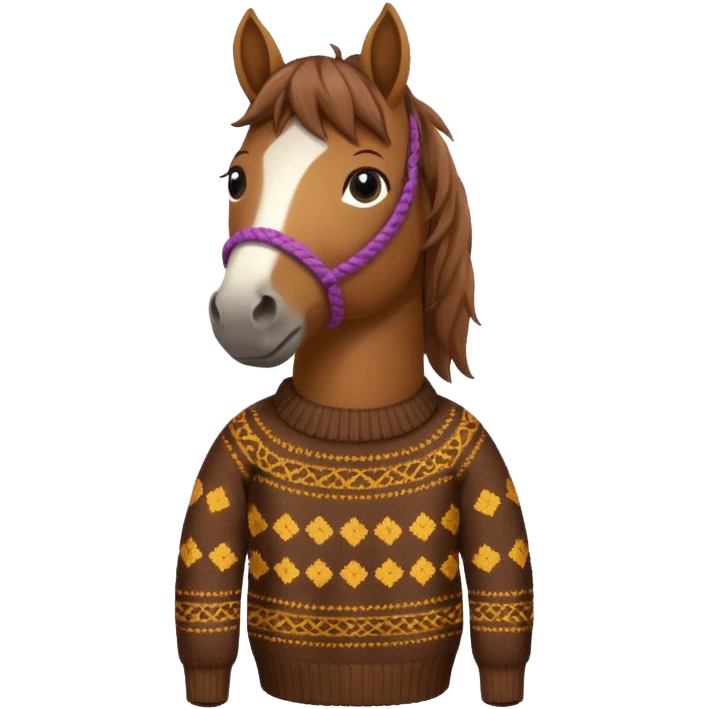 horse doing knitting emoji